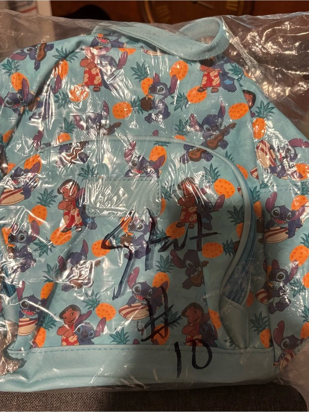 Disney Lilo & Stitch Kids Blue Printed Mini Backpack. New